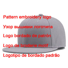 Load image into Gallery viewer, Custom Logo Snapback Cap Team Embroidery Letters Baseball Caps Men Women Hip Hop Flat Hats Outdoor Casual Couple Hat
