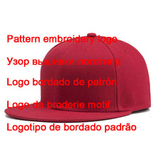 Load image into Gallery viewer, Custom Logo Snapback Cap Team Embroidery Letters Baseball Caps Men Women Hip Hop Flat Hats Outdoor Casual Couple Hat
