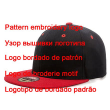 Load image into Gallery viewer, Custom Logo Snapback Cap Team Embroidery Letters Baseball Caps Men Women Hip Hop Flat Hats Outdoor Casual Couple Hat
