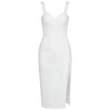 Load image into Gallery viewer, Top quality summer dress Celebrity open fork white sleeveless brithday marry party bandage Dress club vestidos faashion
