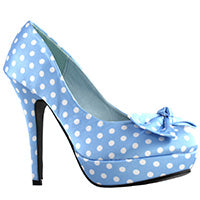 Load image into Gallery viewer, LF30406-1 Ladies Cute Bow Satin Polka Dot Party/Club Platform High Heels Pumps Court Shoes

