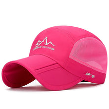 Load image into Gallery viewer, Summer Outdoor Folding Portable Quick-drying Unisex Baseball Cap Travel Sunscreen UV Protection Mesh Hats and Caps Summer Hat

